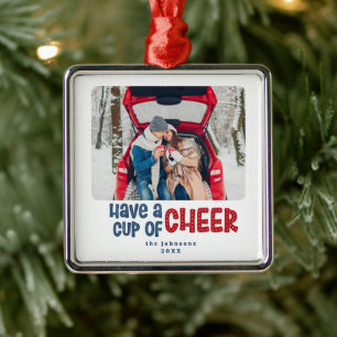 Cup of Cheer Photo Christmas Ornament