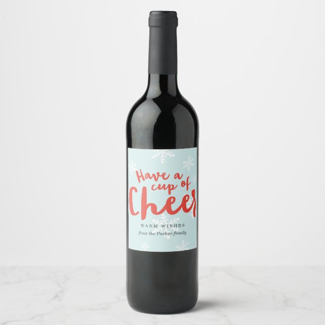 Cup of Cheer Wine Label (Front)