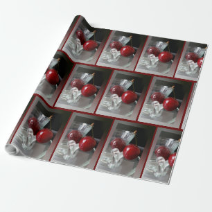 Cup of cherries wrapping paper