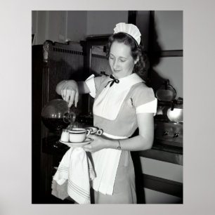 CUP of COFFEE at 1940's DINER Poster