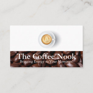 Cup of Coffee   Coffee Beans Business Card