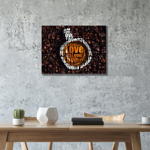 Cup Of Coffee Custom Image Love Typography Poster