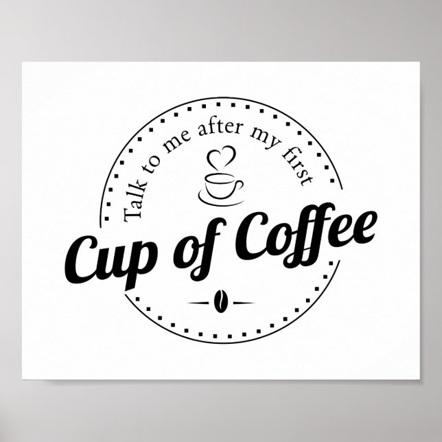 Cup of Coffee Custom Kitchen Print (Front)