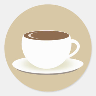 Cup Of Coffee Envelope Seal Sticker