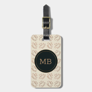 Cup of coffee. Handdrawn Pattern Luggage Tag