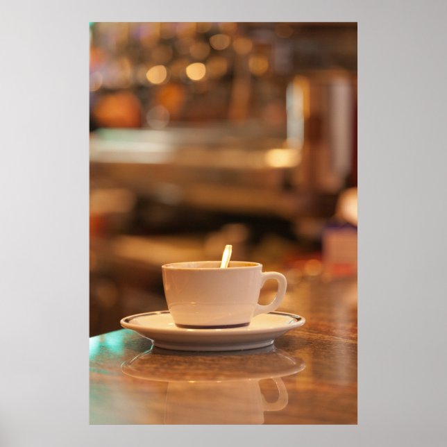 Cup Of Coffee In A Café Poster (Front)