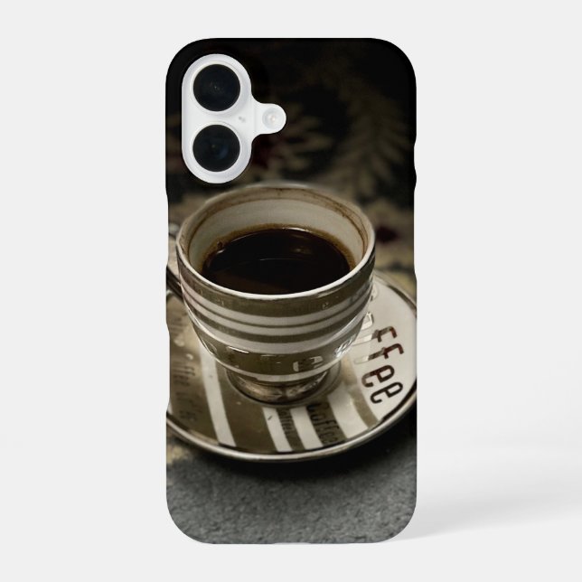 Cup of coffee iPhone 16 case (Back)