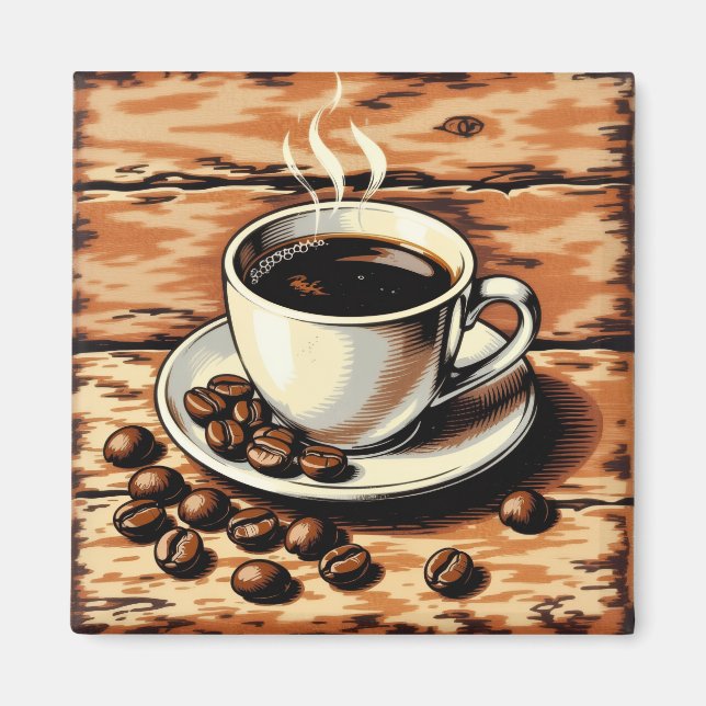 Cup of coffee magnet (Front)