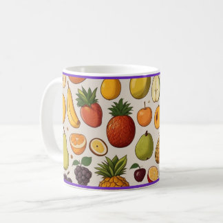 cup of coffee with fruit design