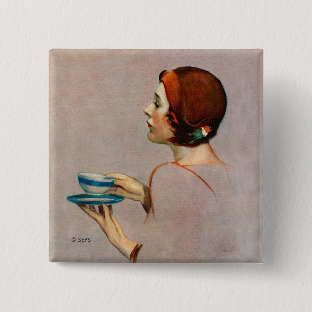 Cup of Java 15 Cm Square Badge (Front)