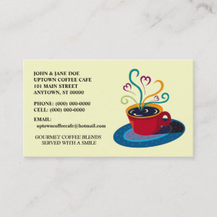 CUP OF JAVA COFFEE SHOP CAFE STORE BUSINESS CARDS