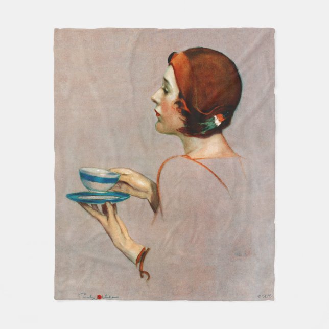 Cup of Java Fleece Blanket (Front)