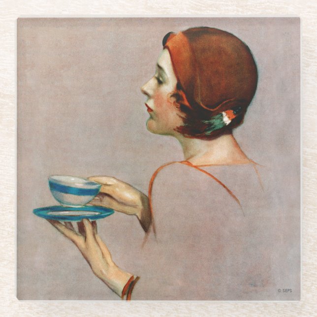 Cup of Java Glass Coaster (Front)