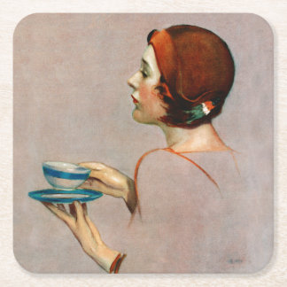 Cup of Java Square Paper Coaster