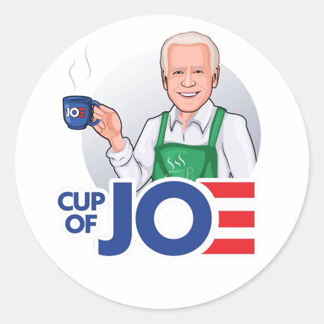 Cup of Joe Biden Classic Round Sticker (Front)