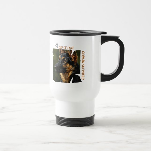Cup of Love Dog Lover 15 oz Travelers Mug (Right)