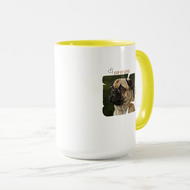 Cup of Love Dog Lover Coffee Mug Gift Ideas (Front Right)