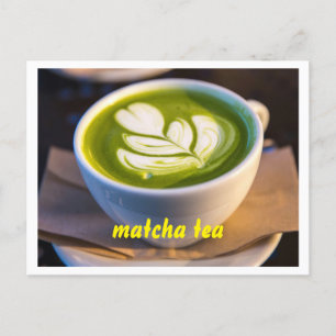 Cup of Matcha Tea Photo Postcard