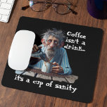 Cup Of Sanity Mouse Mat<br><div class="desc">Cup of Sanity" Mousepad – Navigate the Chaos with Caffeine and Humour. When your workday feels like a whirlwind of deadlines, emails, and endless tasks, there’s only one thing that can keep you grounded: coffee, and a lot of it. The "Cup of Sanity" Mousepad isn’t just a surface for your...</div>