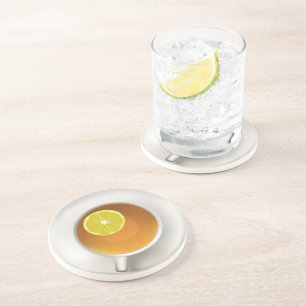 Cup of Tea and Lemon Coaster