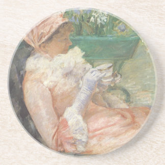 Cup of Tea by Mary Cassatt, Vintage Impressionism Coaster