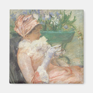 Cup of Tea by Mary Cassatt, Vintage Impressionism Magnet