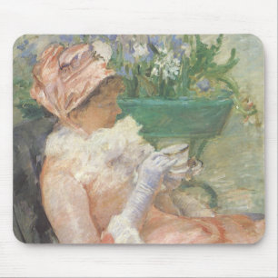Cup of Tea by Mary Cassatt, Vintage Impressionism Mouse Mat