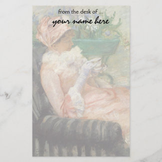 Cup of Tea by Mary Cassatt, Vintage Impressionism Stationery