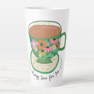 Cup of Tea Floral Quote Vintage Mug