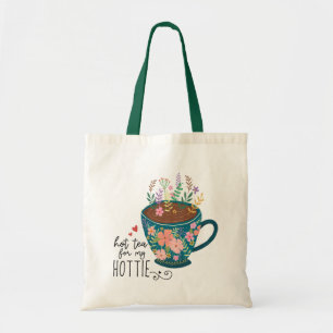 Cup of Tea Floral Quote Vintage  Tote Bag