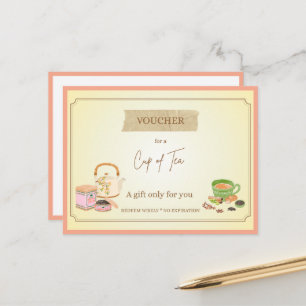 'Cup of Tea' Funny Gift Voucher Postcard