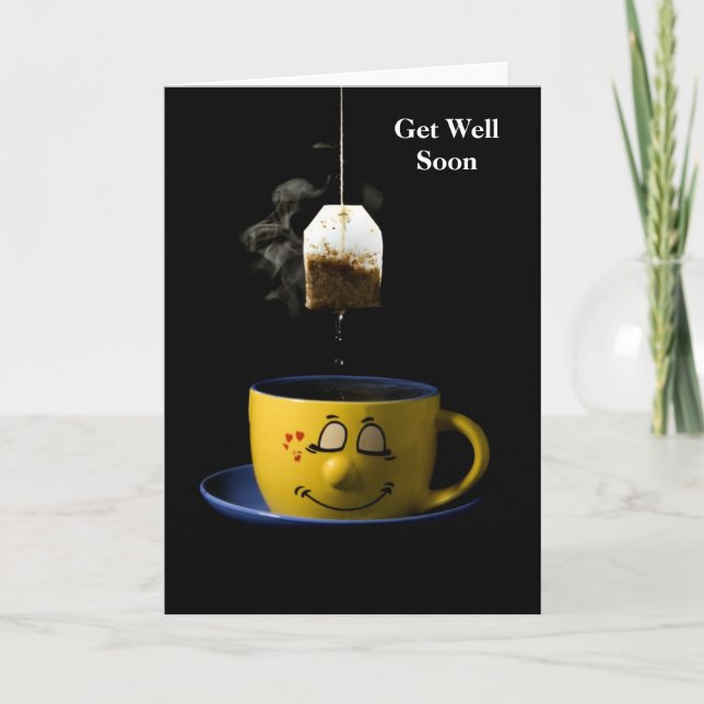 Cup of Tea Get Well Soon Card (Front)