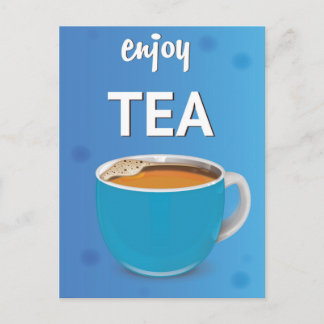 Cup of Tea Vintage poster Postcard