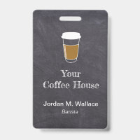 Cup on Chalkboard Coffee Shop Business Employee