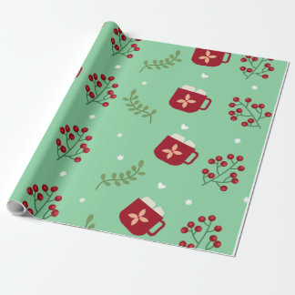 Cup pattern for Christmas Wrapping Paper