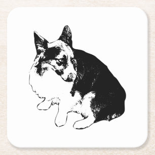 Cup Stand, Foxy Friend Square Paper Coaster