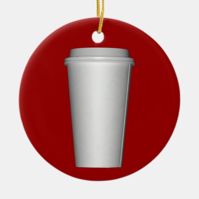 Cup To Go Ceramic Tree Decoration (Front)