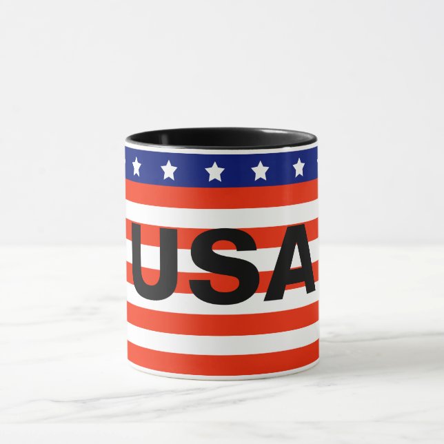 Cup with American flag (Center)