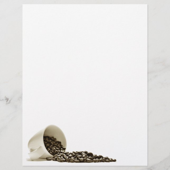 Cup with Brown Coffee Beans Letterhead (Front)