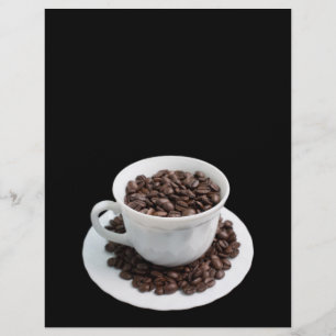 Cup with coffee beans flyer