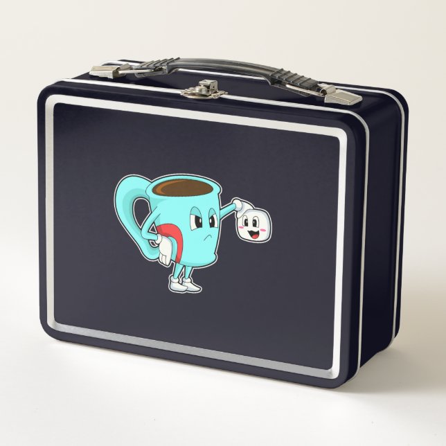 Cup with Coffee.PNG Metal Lunch Box (Front)