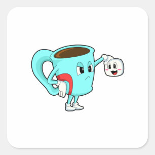 Cup with Coffee.PNG Square Sticker
