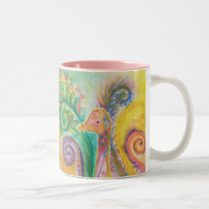 Cup with Colourful Bird Design