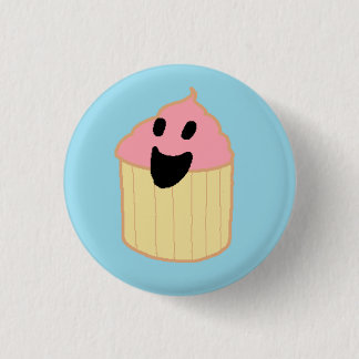 Cupcake 4 3 cm round badge