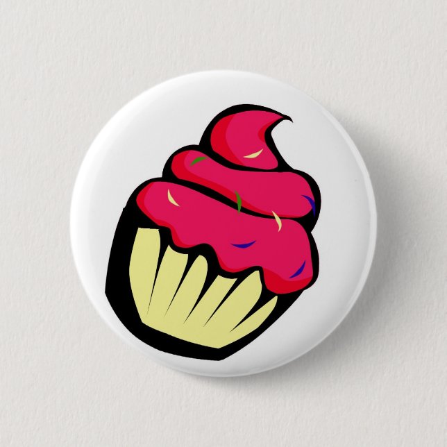 Cupcake 6 Cm Round Badge (Front)