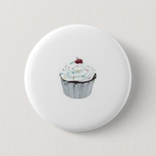 cupcake 6 cm round badge (Front)