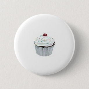 cupcake 6 cm round badge
