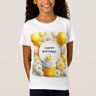 cupcake and balloon birthday t-shirt