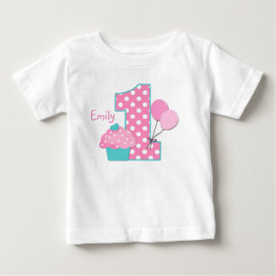 Cupcake and Balloons Baby T-Shirt