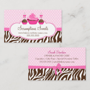 Cupcake and Cake Pops Bakery Business Card